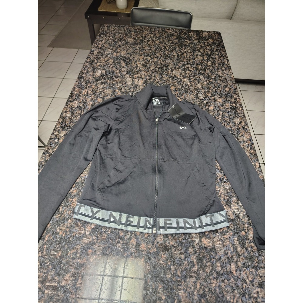 Nfinity Womens Black Full Zip Warm Up Athletic Jacket XS Cheer Dance Training